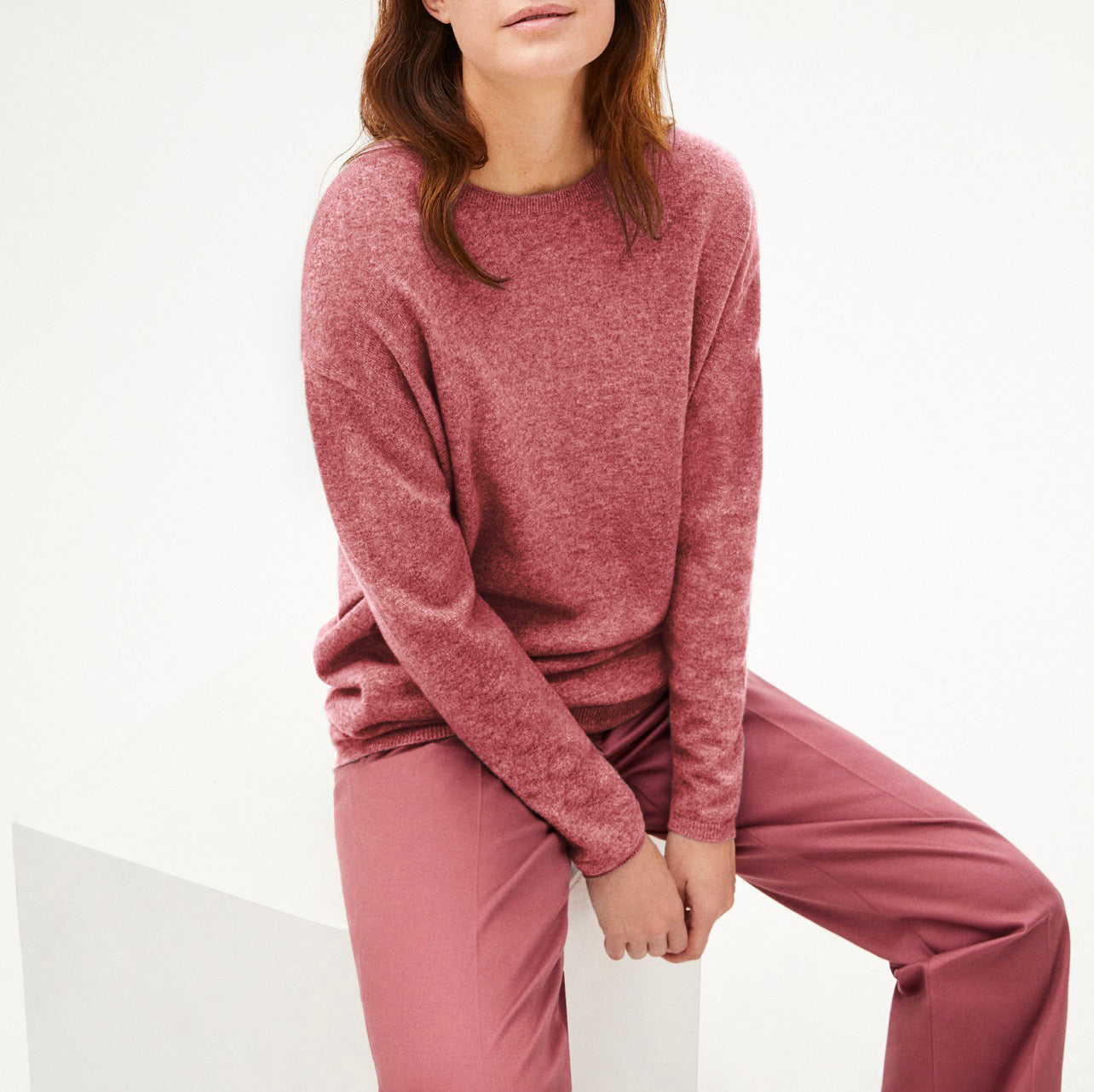 Oversize Crew Neck Jumper - Soda - Women