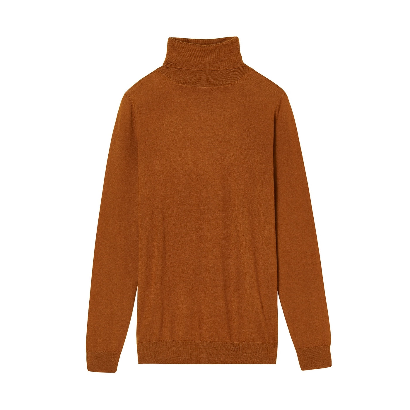 Pull Col Roulé Ultrafin - Roux - Femme
