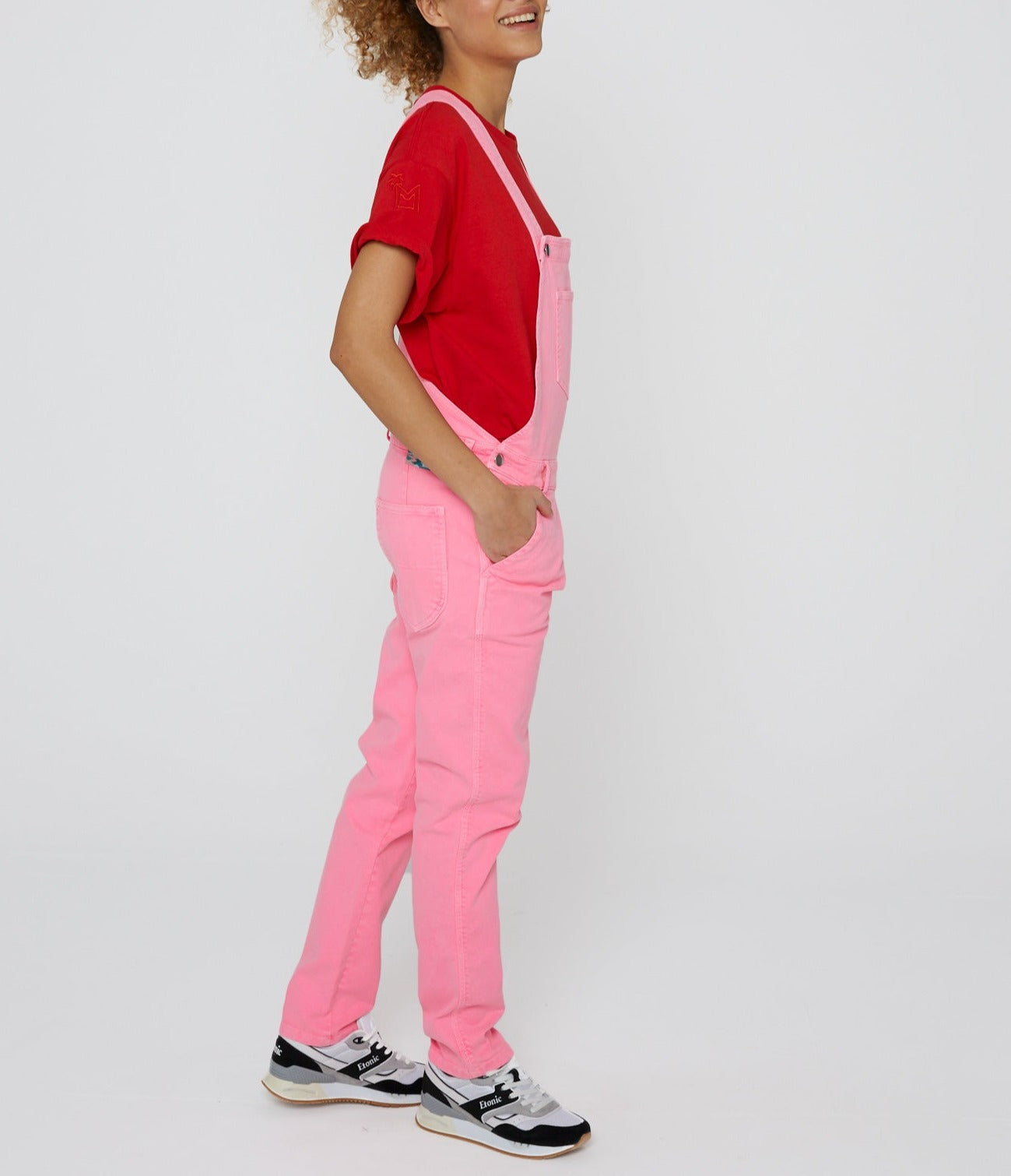 Modetrotter - Romane Tuni Dungarees - Fluorescent Pink