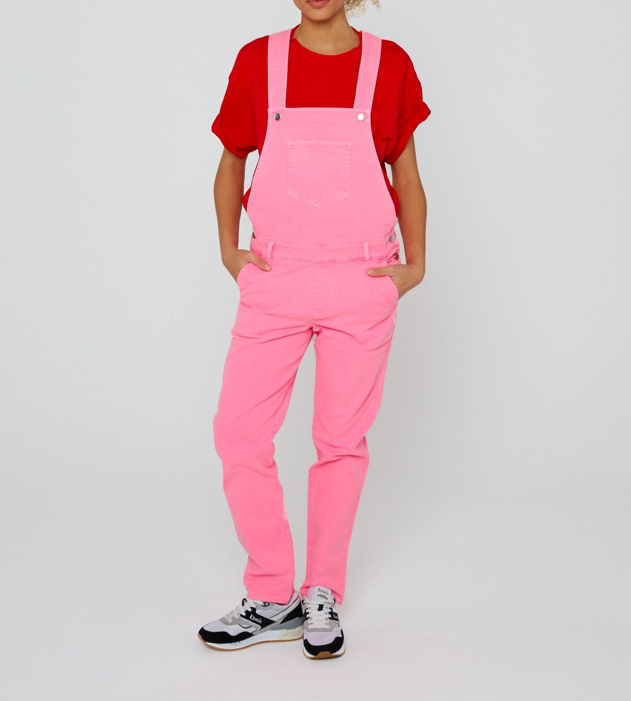 Modetrotter - Romane Tuni Dungarees - Fluorescent Pink