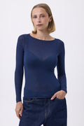 T-Shirt Round Neck Monaco - Marineblau - Damen