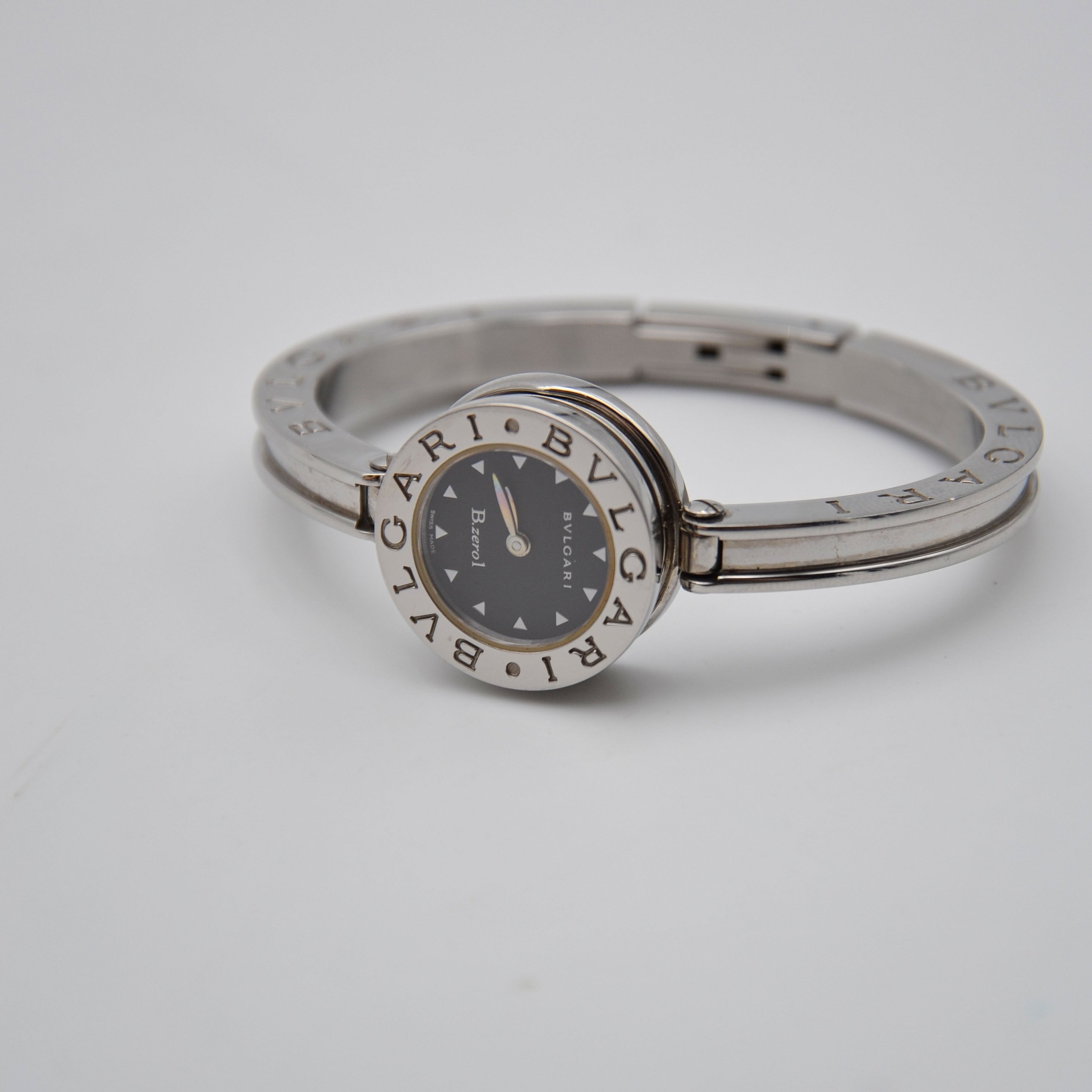 Montre Bulgari B.Zero1 Bz22S Acier Cadran Noir Bracelet Jonc