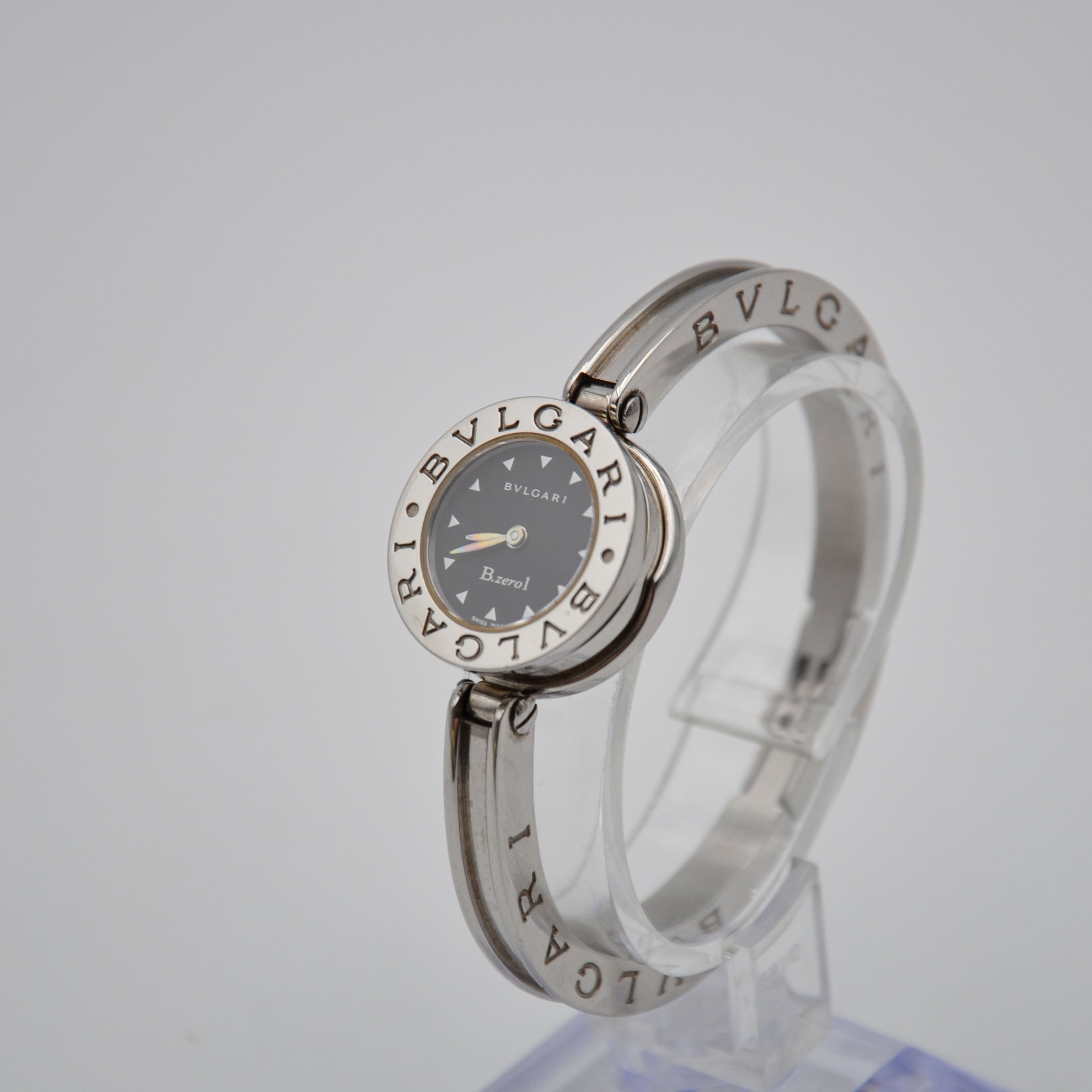 Montre Bulgari B.Zero1 Bz22S Acier Cadran Noir Bracelet Jonc