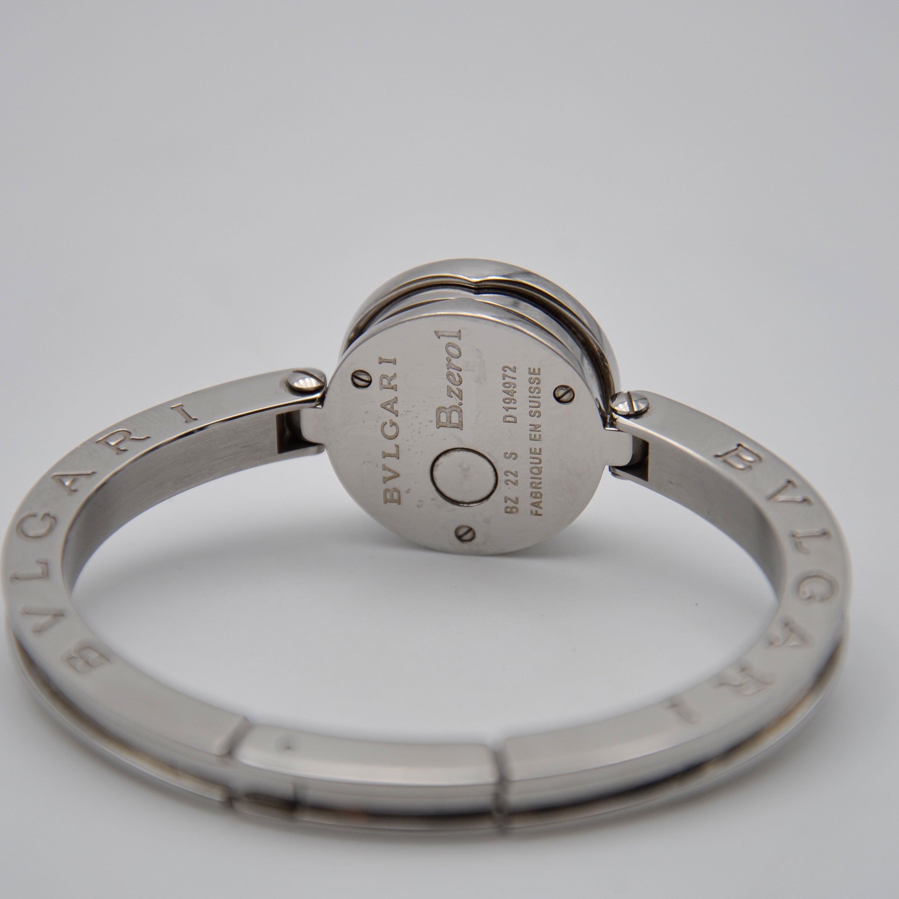 Montre Bulgari B.Zero1 Bz22S Acier Cadran Noir Bracelet Jonc
