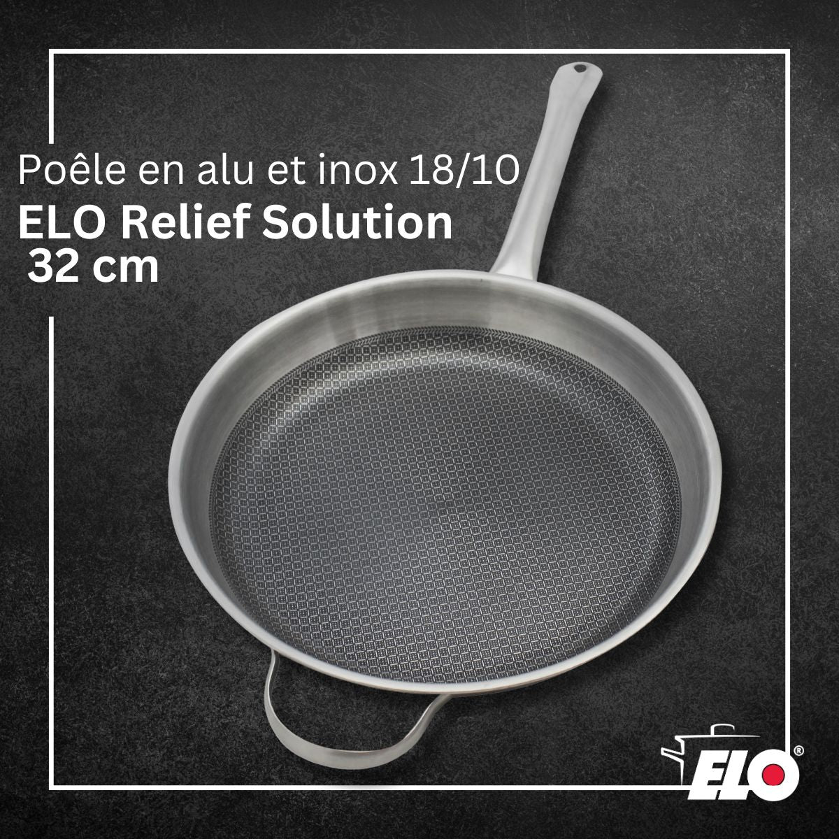 Poêle En Acier Inoxydable 18/10 Elo Relief Solution - Aluminium