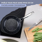 Poêle Fonte Alu Revêtement Antiadhésif Céramique Sans Pfas Fackelmann - Noir/Gris