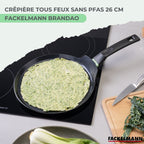 Crêpière Aluminium Revêtement Céramique Antiadhésif Sans Pfas Fackelmann Brandao - Noir/Vert