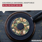 Couvercle De Cuisson Adaptable En Verre Et Silicone Fackelmann - Transparent/Noir