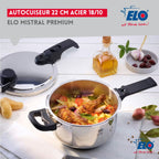 Autocuiseur Vapeur En Acier Inoxydable 18/10 Elo Mistral Premium - Aluminium
