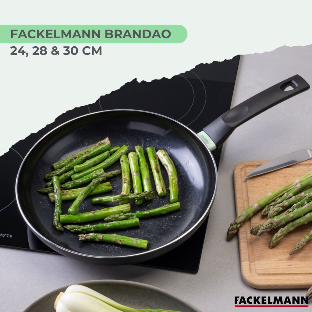 Set De 3 Poêles Antiadhésives Céramique Fackelmann Brandao - Noir/Vert