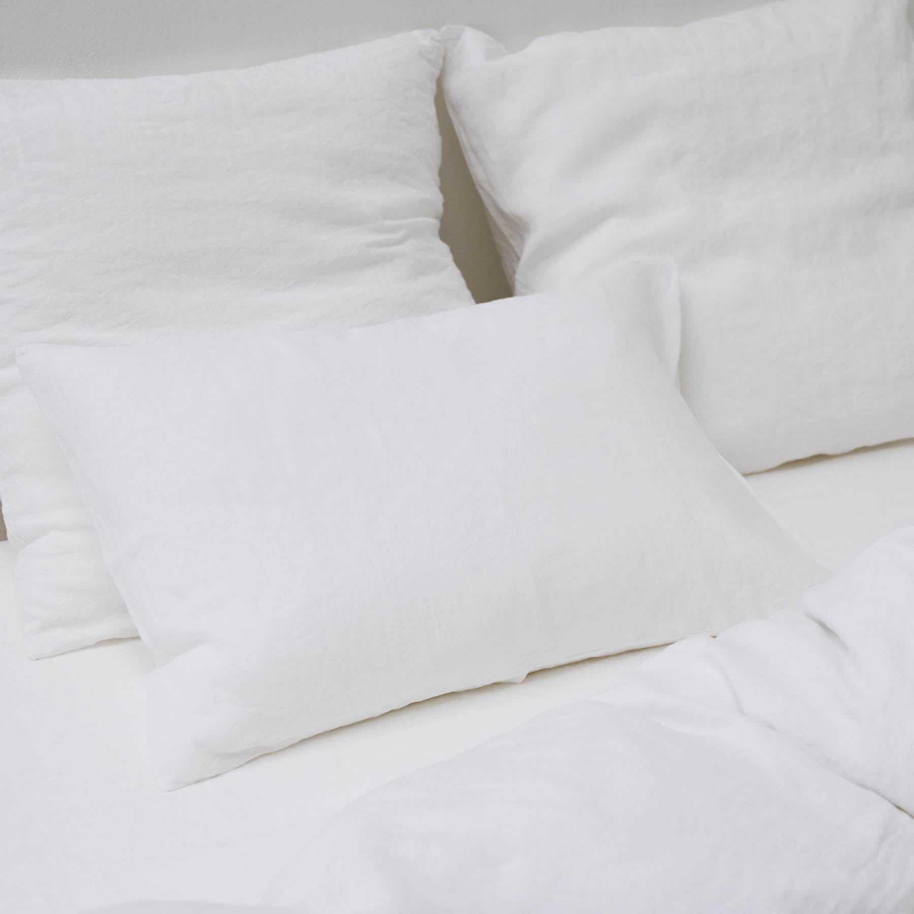 Portugal white washed linen pillowcase 190 grams high-end