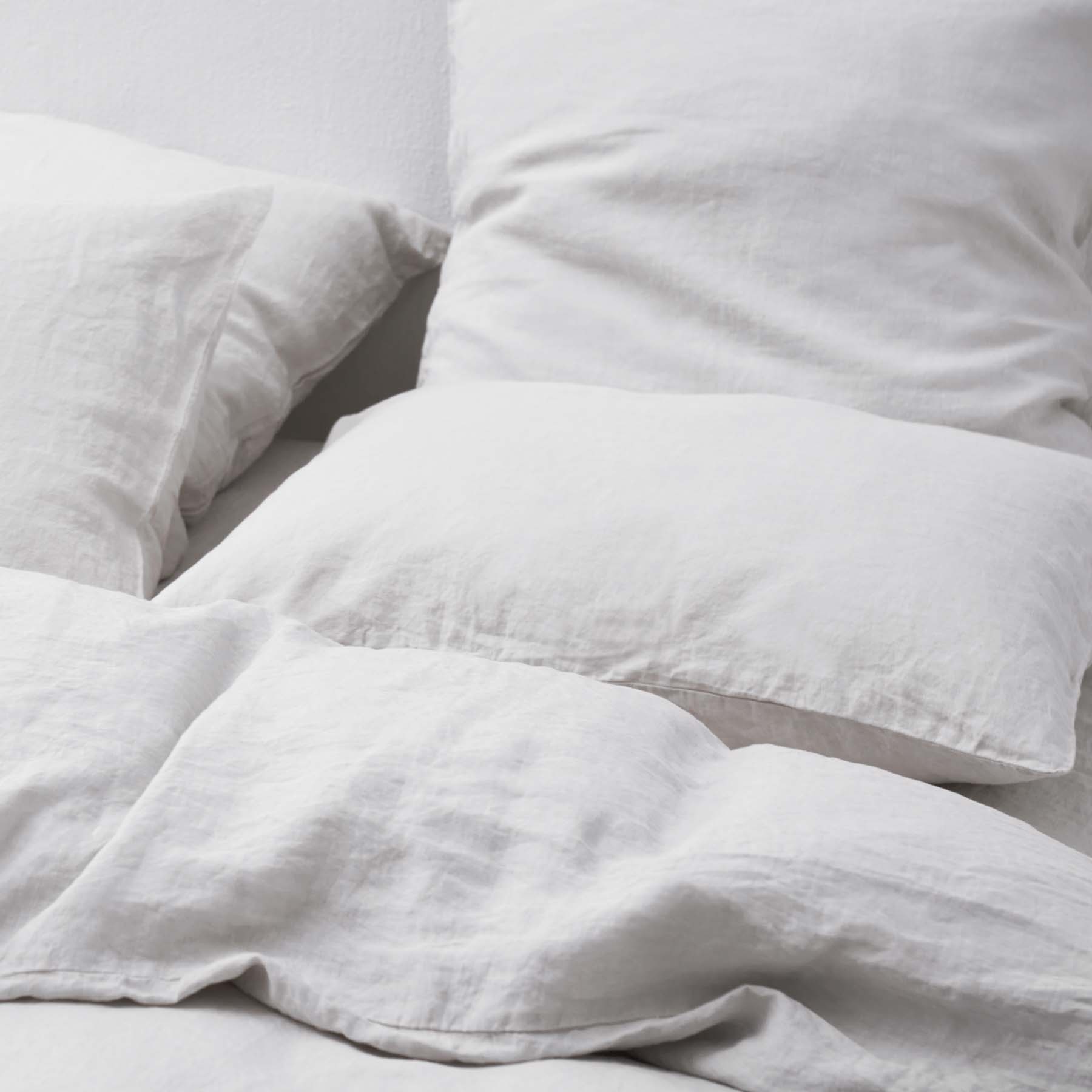 2 Pillowcases - In Washed Linen 190G/M² - Pebble Gray