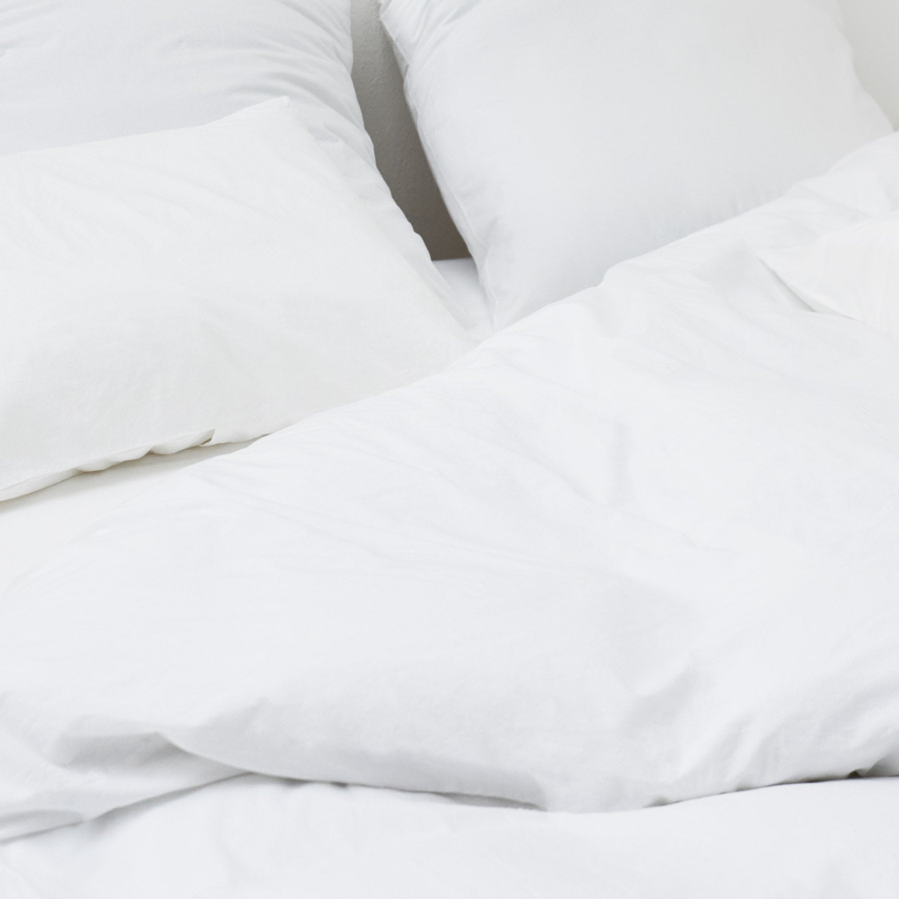 2 Pillowcases - In 300 Thread Count Washed Cotton Percale - White
