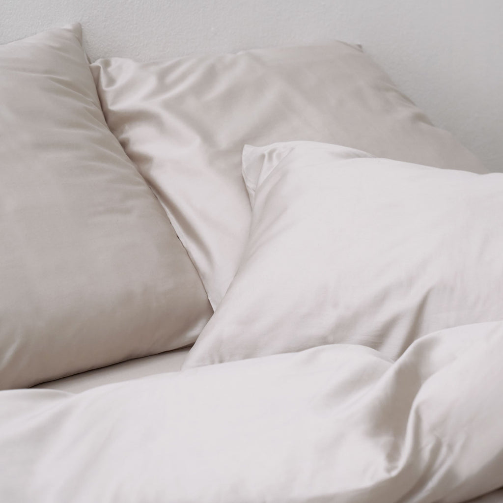 Fitted Sheet - 300 Thread Count Egyptian Cotton Sateen - Sand Beige