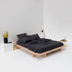Flat Sheet - Washed Linen 190G/M² - Graphite Gray
