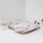 high-end bed linen washed percale egyptian cotton beige most