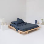 Flat Sheet - 300 Thread Count Egyptian Cotton Sateen - Storm Blue