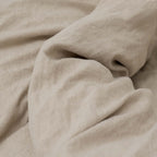 high-end duvet cover in natural washed linen maison most