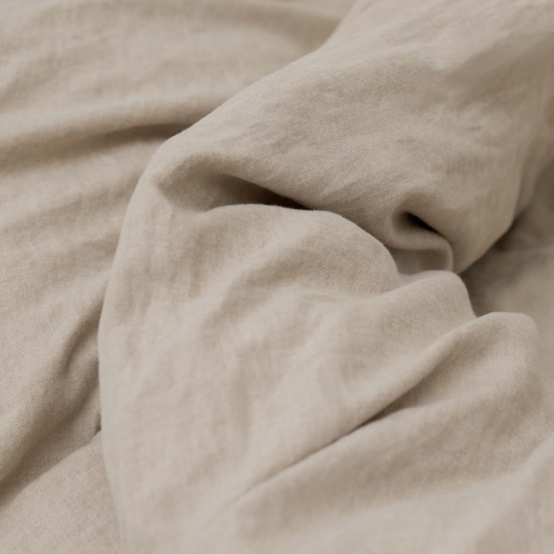 high-end duvet cover in natural washed linen maison most