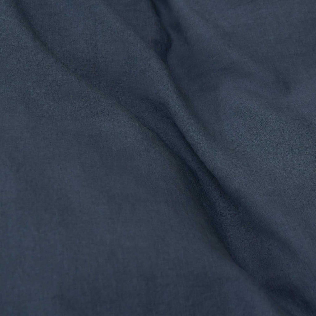 Most high-end French storm blue washed linen flat sheet