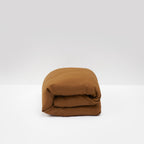 luxury hotel quality duvet cover in mocha brown washed linen maison mos