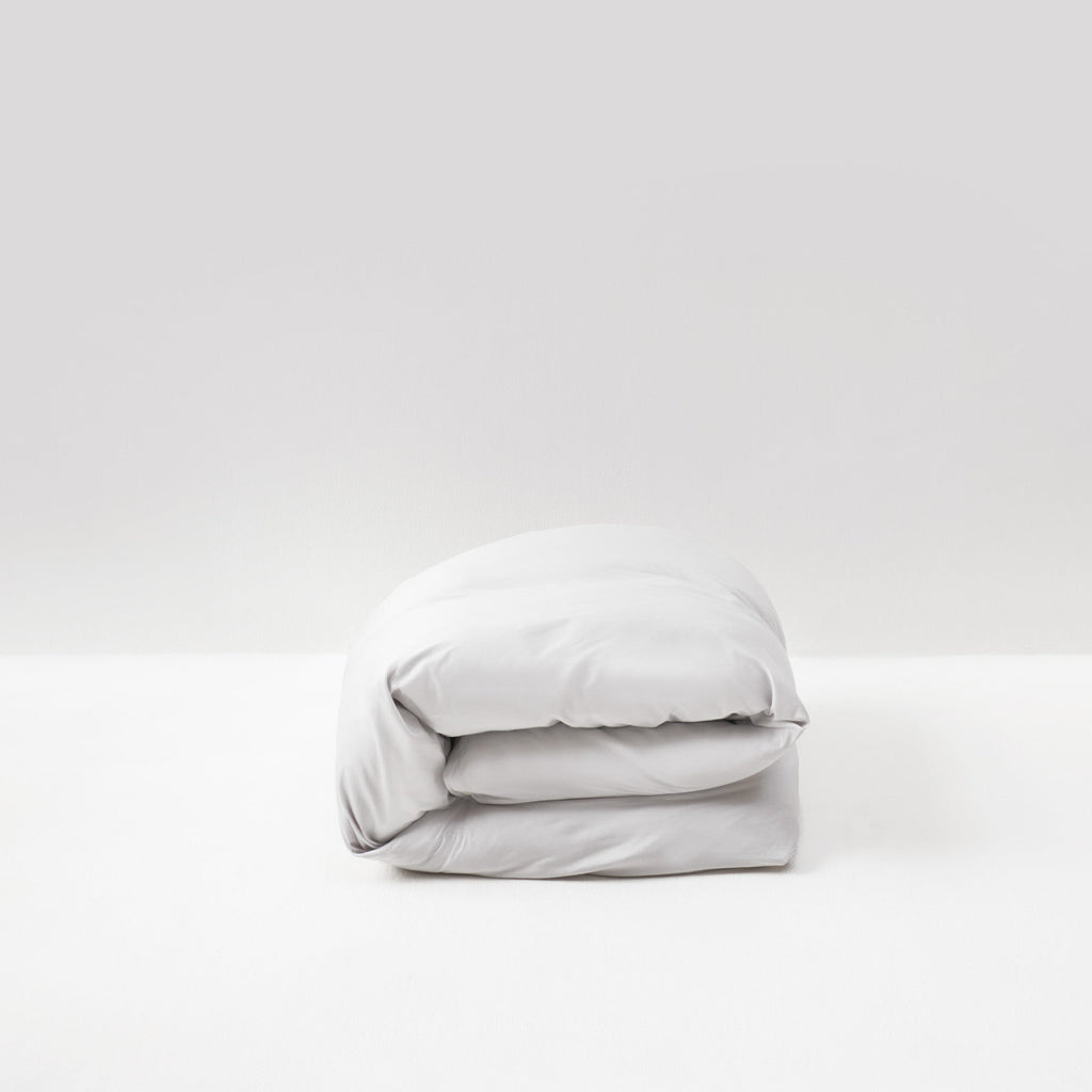 high-end duvet cover satin egyptian cotton gray maison most