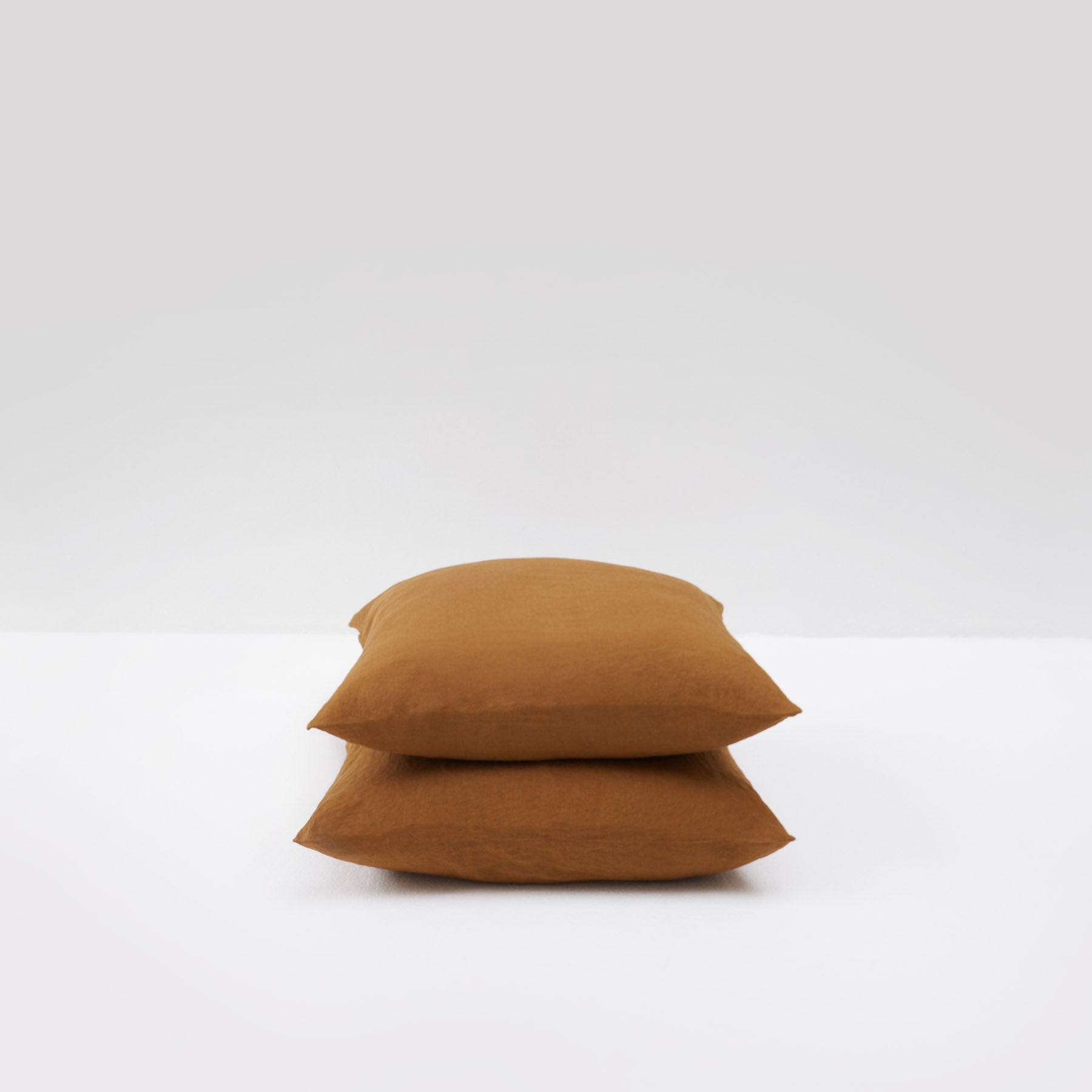 mocha brown washed linen pillowcase most