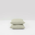 2 Pillowcases - In 300 Thread Count Washed Cotton Percale - Sage Green
