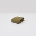 High-end French olive green washed linen flat sheet from Most