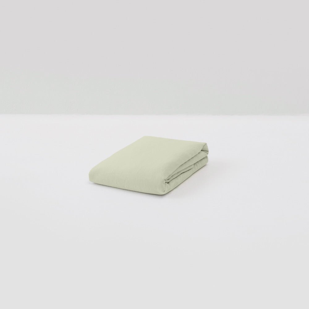Flat Sheet - Washed Linen 190G/M² - Sage Green