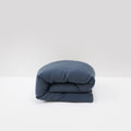 luxury hotel quality duvet cover in storm blue washed linen maison most