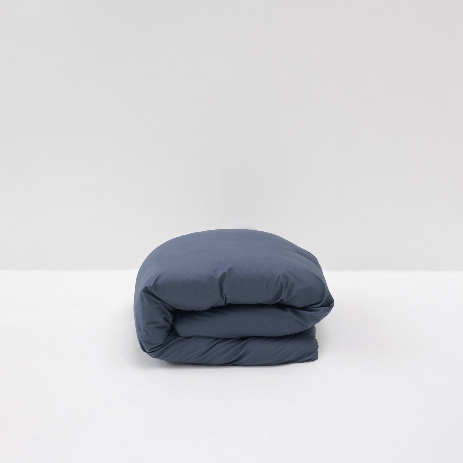 Duvet Cover - In 300 Thread Count Washed Cotton Percale - Storm Blue