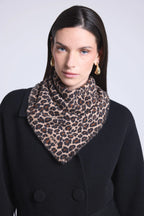 Echarpe Bandana Leopard Moussa En Cachemire - Beige Leopard - Mixte