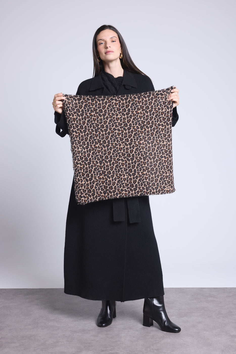Echarpe Bandana Leopard Moussa En Cachemire - Beige Leopard - Mixte