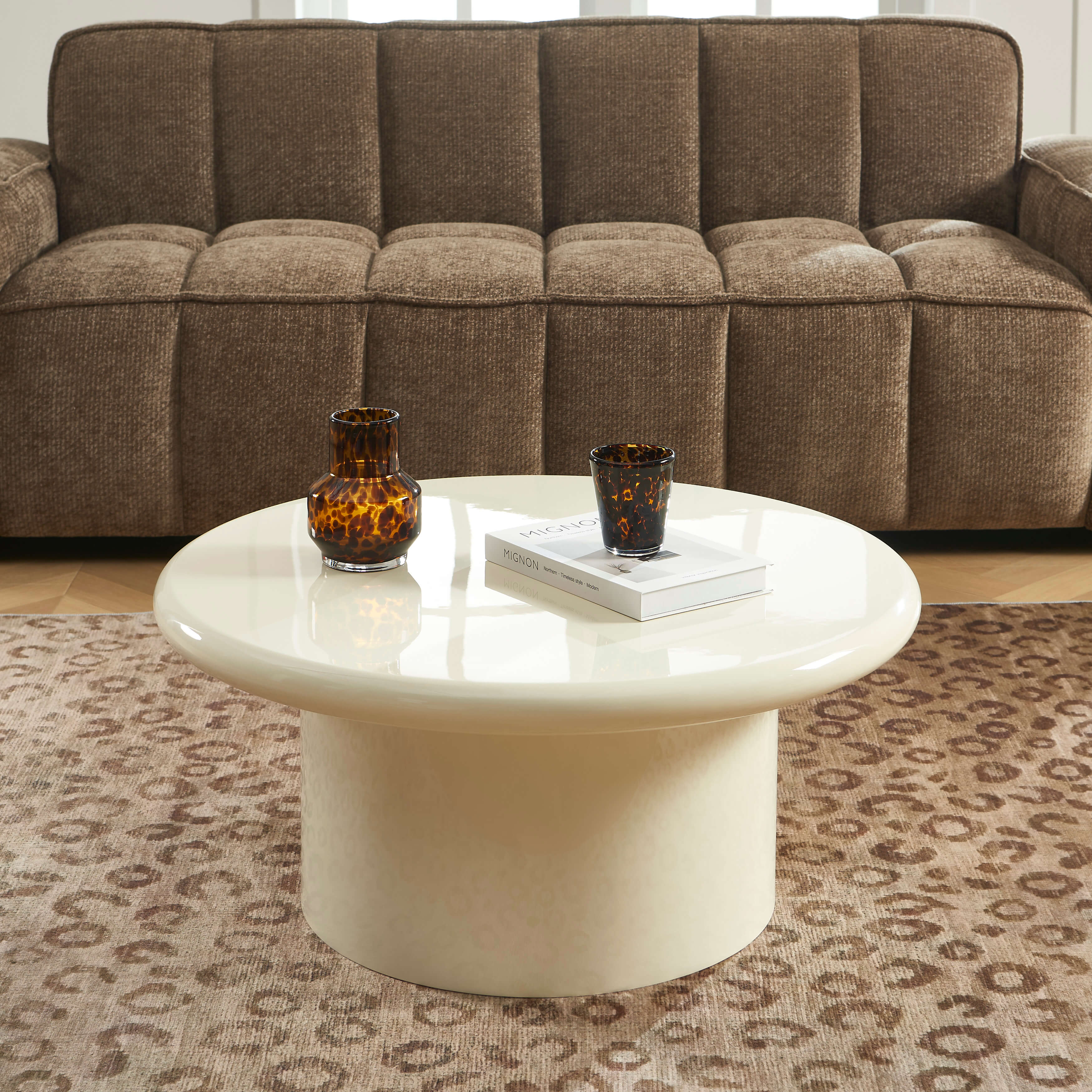 Moxy - Table Basse Ronde - Laqué - Blanc