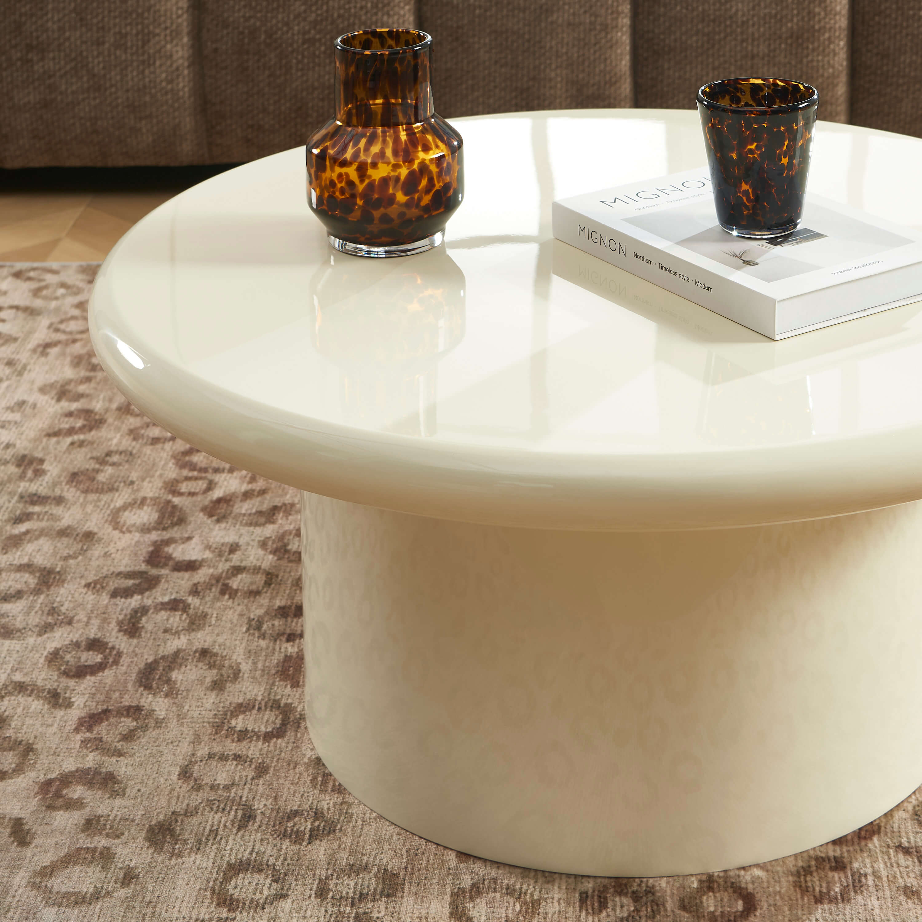 Moxy - Table Basse Ronde - Laqué - Blanc