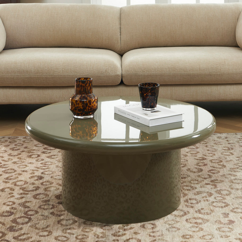 Moxy - Coffee Table - Glossy Lacquered Finish - Olive Green