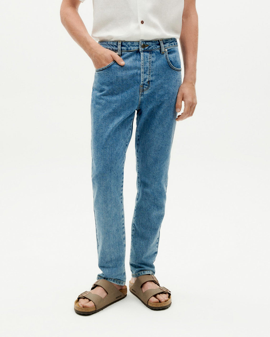 Pantalon 5 Poches Denim Clair