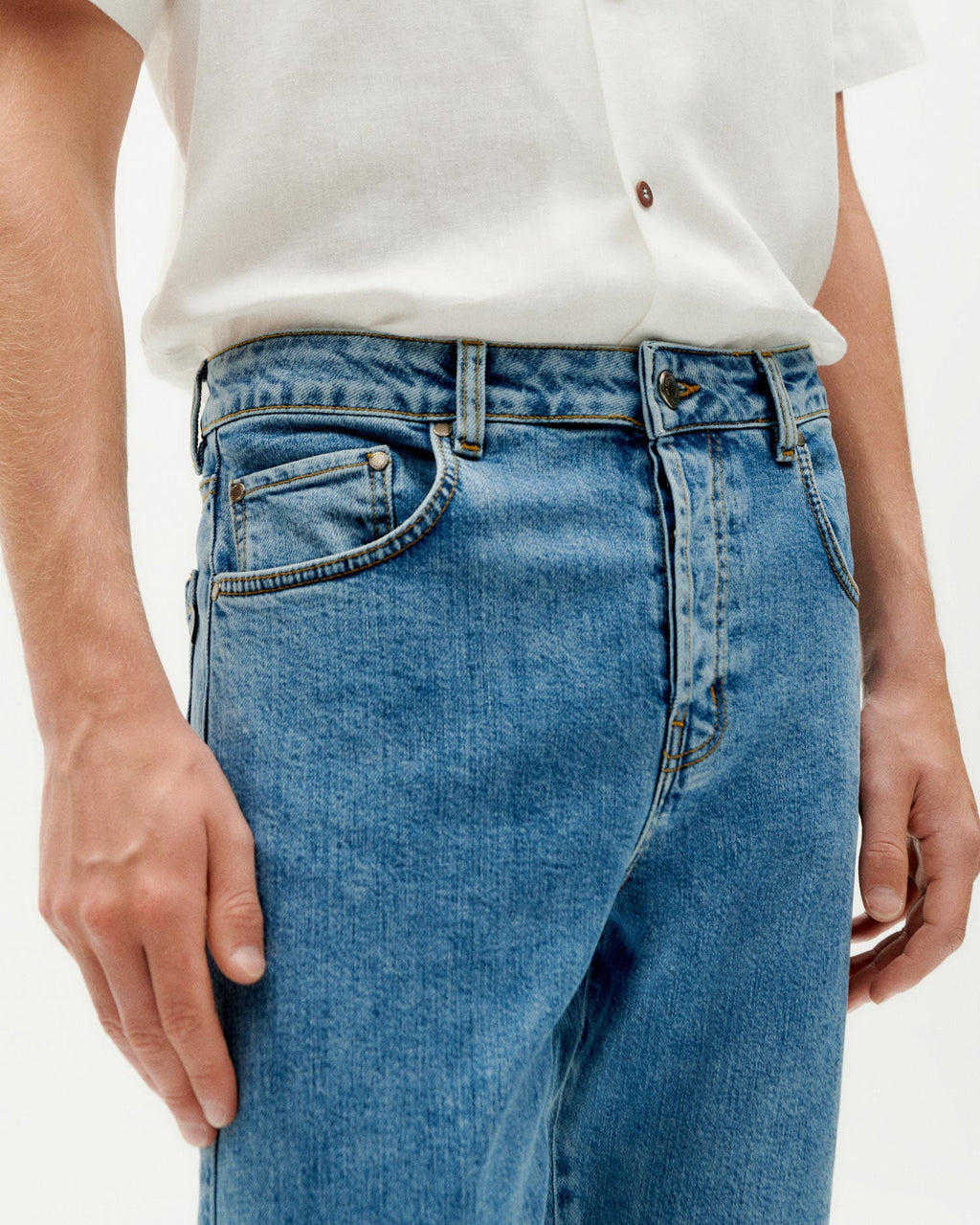 Jean Slim Bleu Clair À 5 Poches