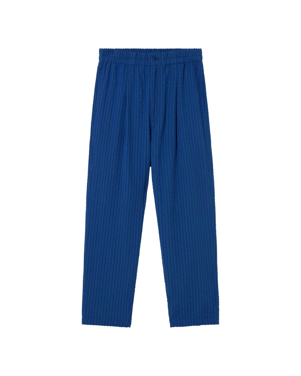 Luc sostenible blue seersucker pants - silueta 1
