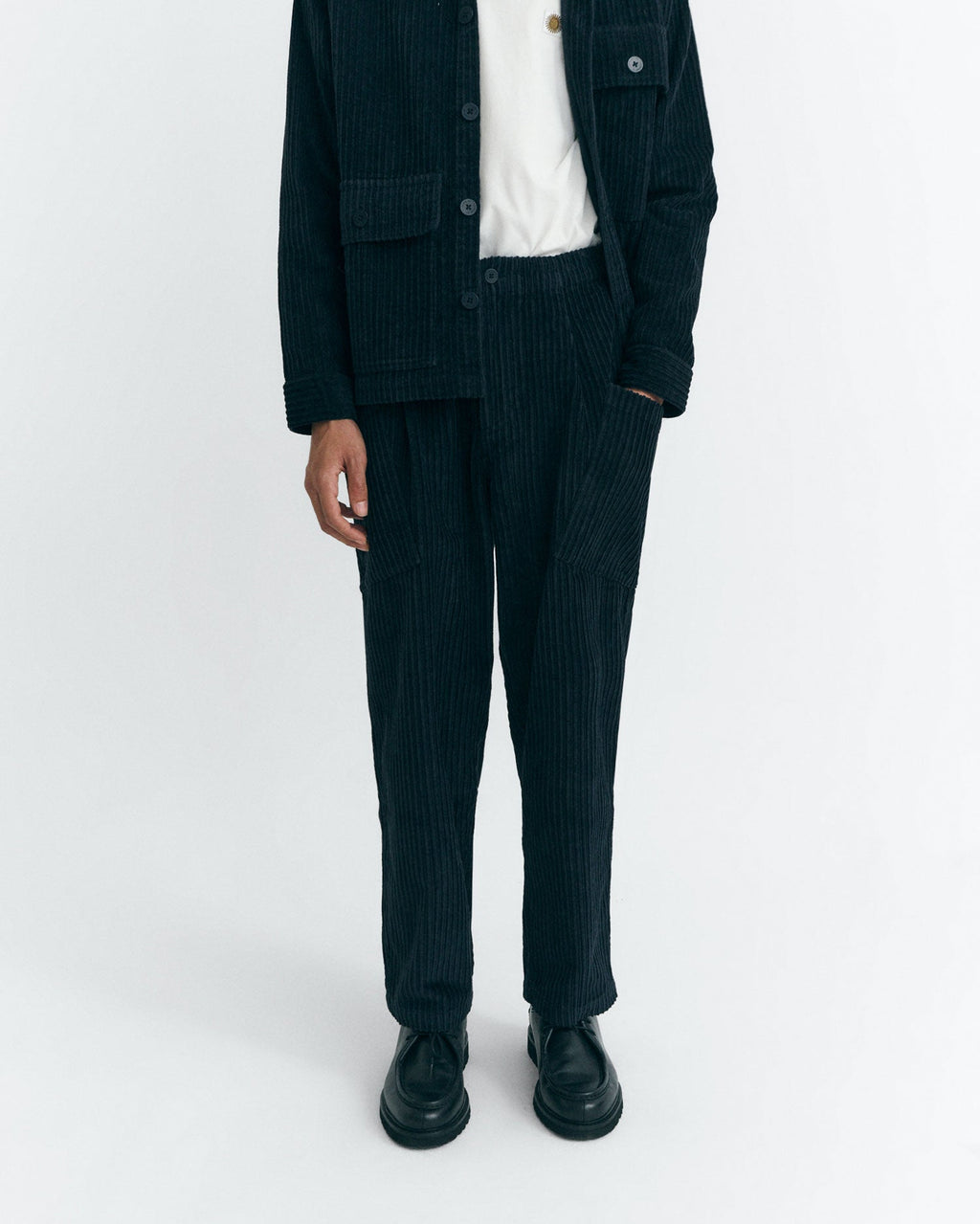 Pantalon Décontracté Cargo En Velours Côtelé Max - Bleu