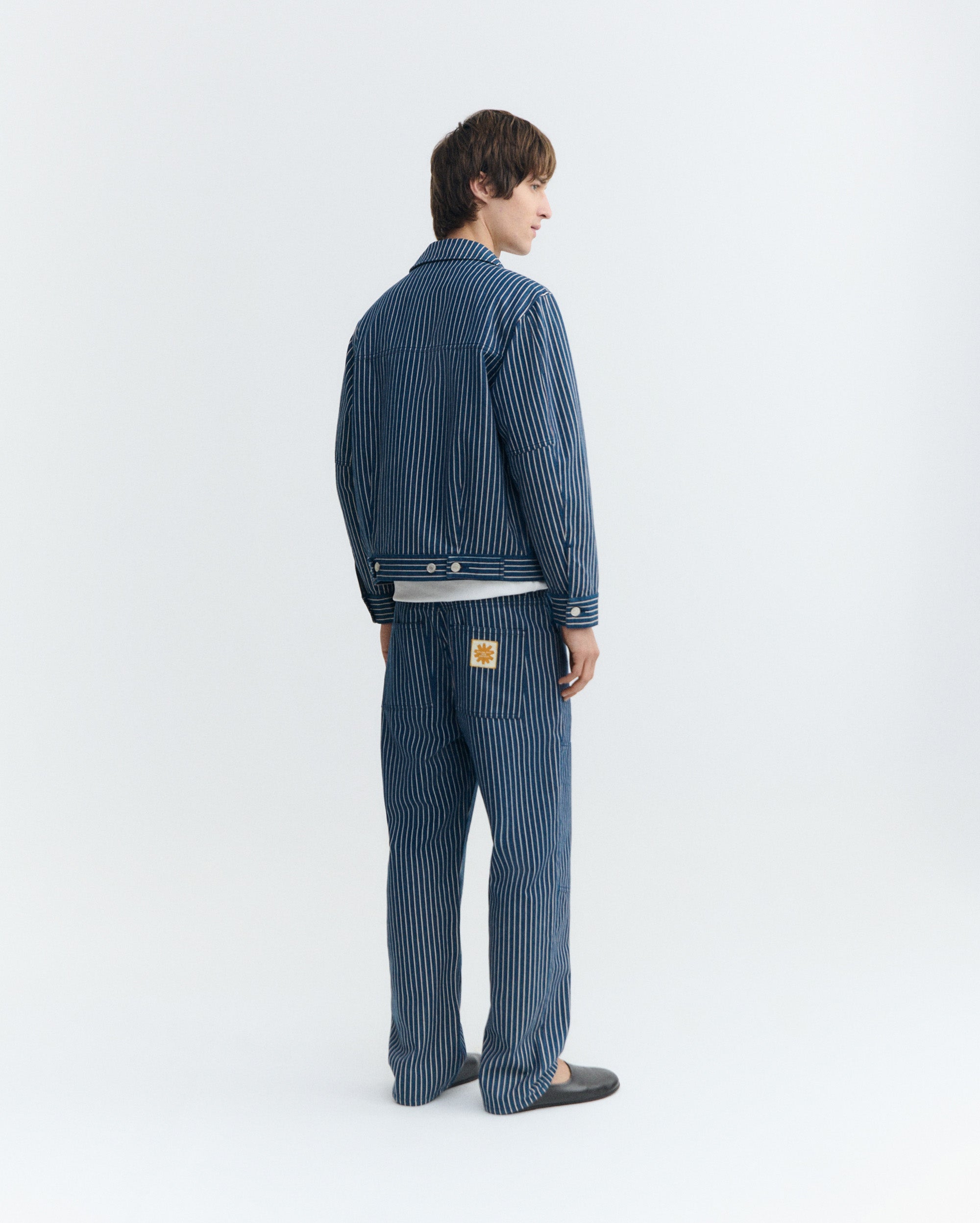 Pantalón recto rayas tinte natural Stan sostenible - 4