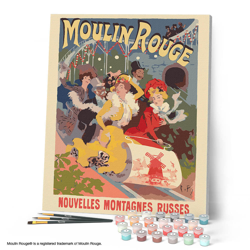 Peinture Par Numéros - Affiche Moulin Rouge - Nouvelles Montagnes Russes