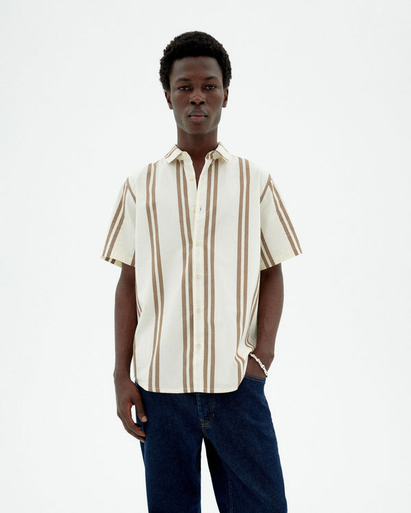Brown striped sustainable Tom shirt-1