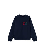 Sudadera navy floor type Pepe sostenible - silueta 1