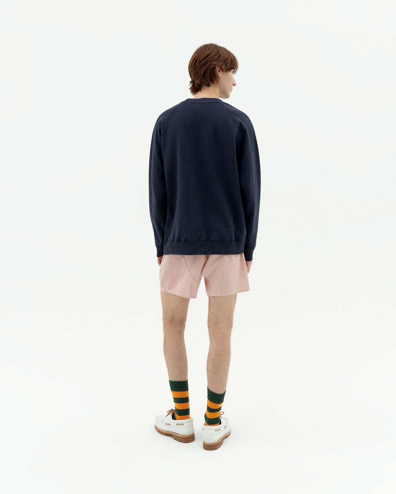 Sudadera navy floor type Pepe sostenible-4
