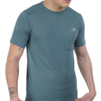 Tee-Shirt Homme New Balance - Bleu Vert