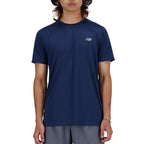 Tee-Shirt Homme New Balance - Bleu Marine, Argent