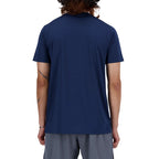 Tee-Shirt Homme New Balance - Bleu Marine, Argent