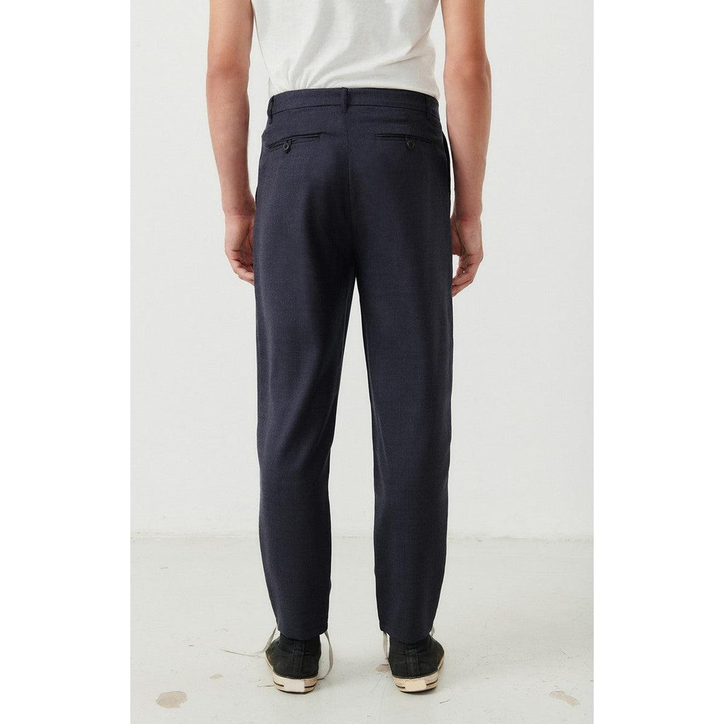 Straight-Leg Trousers - Navy Chine - Men